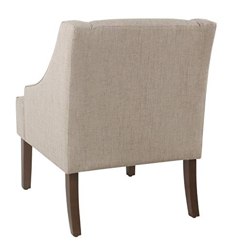 Image of HomePop Swoop Arm Accent Chair - Tan