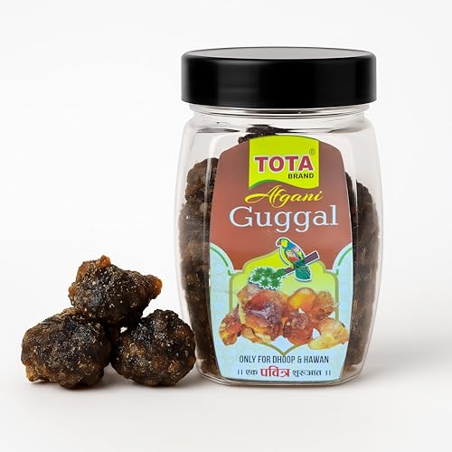 Image of TOTA Pure Afghani Guggal, 50g | Natural Guggul - No Artificial Fragrance | 100% Natural Resin Gugal /Guggul, For Puja Havan Dhoop Dhuni Meditation, Air Purification & Ayurvedic Healing