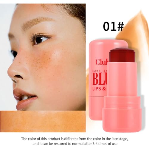 INTEROOKIE Multicolor Jelly Blush Stick and Lip Gloss with Dual-Purpose Natural Capacity Repair for a Fruit-Flavored, Vibrant Look (1) - Image 3