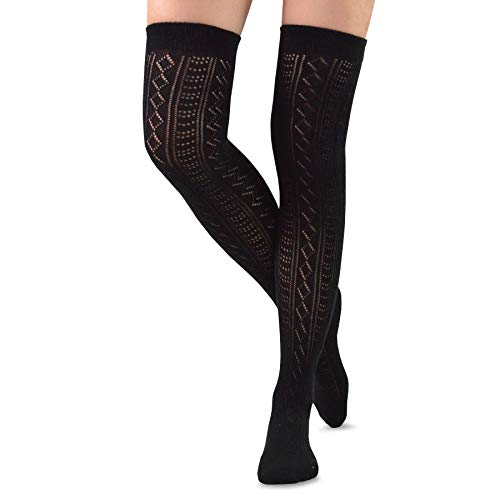 Image of Fashionable Cotton Slouchy Boot Socks for Women and Girls: Long Thigh Highs, Over-the-Knee Highs, and Knee Highs