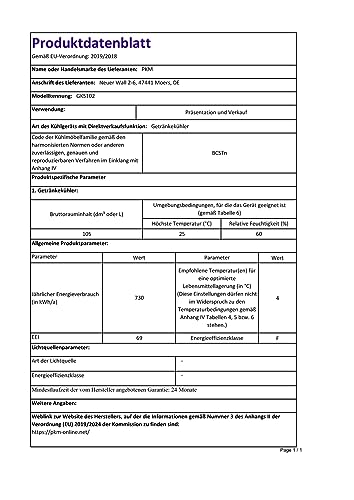 Pkm GKS102 Glastür-Kühlschrank – Bild 8