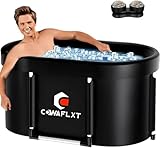XL Ice Bath Tub,133 GAL Large Portable Cold Plunge Tub with Cover, Cold Water Therapy Recovery at Home Gyms Outdoor Use,Extra Ice Massage Balls Include,46