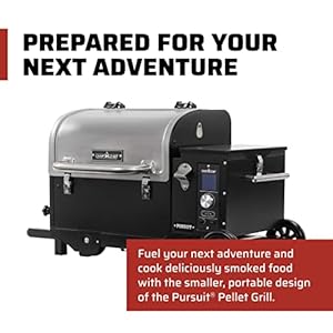 Camp Chef 20" Pursuit Portable Pellet Grill, PPG20, Black, Stainless, Total Rack Surface Area: 501 sq. in Camp Chef 20 Pursuit Portable Pellet Grill PPG20 Black Stainless Total Rack Surface Area 501 sq in