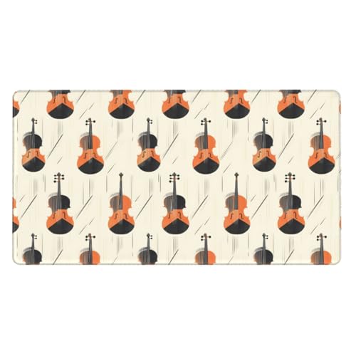 Grand tapis de souris de jeu violoncelle avec bords cousus pour bureau