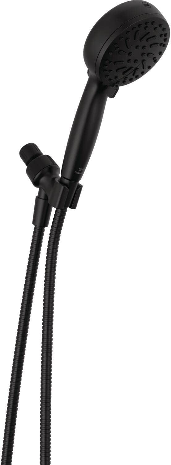 Delta Faucet ProClean Matte Black Shower Head with Handheld, Showerhead with High Pressure Spray