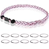 Midtatus 18inch Baseball Necklace,12 Pack, Team Gift for Baseball Funs, Fashion Three Braided Titanium Tornado Rope Design with Muti - Color for Pick (18.1, Baseball - Seam)