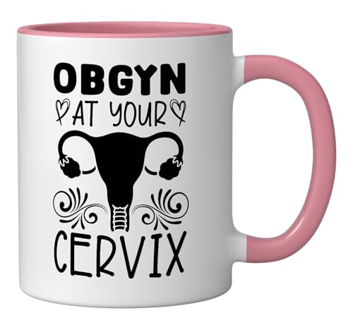 Taza de Cerámica Rosa/Blanca 11 onzas miniatura 2