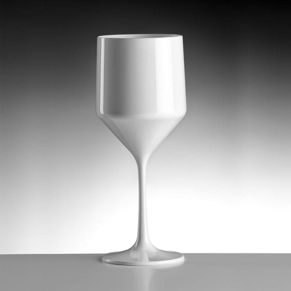 Weinglas aus Kunststoff Weinbecher Plastik Weißweinglas Rotweinglas Weiß 45 cl. Set 6 Stück