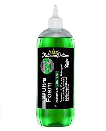 Platinum Potions Nano Tech Exterior Line | Complete Exterior Care System | Prewash Wash Detailers Coats Trim Tire Wheel Glass and Degrease Steps | Multi Sizes (1L, Ultra Foam)