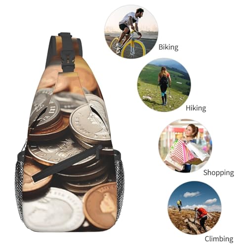 Mochila bandolera tipo cruz para viaje y senderismo miniatura 5