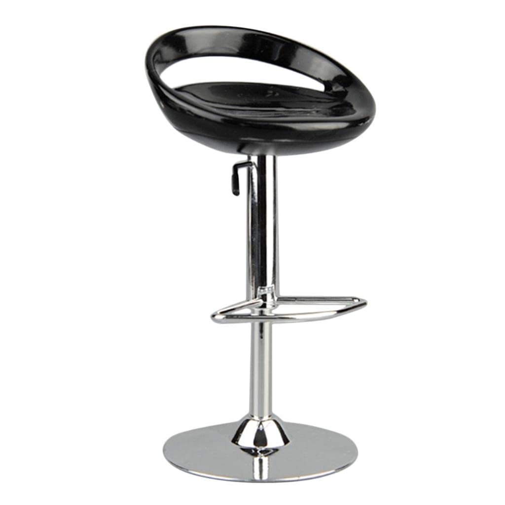 Ujeavette 1/6 Scale Round Swivel Chair Pub Bar Stool For 12'' Action Figures Black - Plastic, 5 Cm, 8 Cm-image-18
