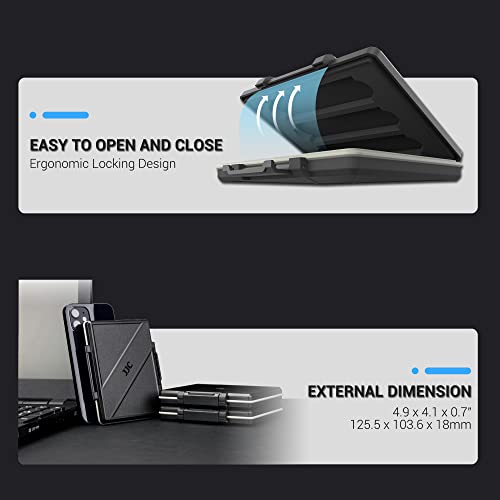 Image of JJC 6 Slots M.2 2280 2260 2240 2242 2230 Case,M.2 Ssd Holder Storage,M.2 Drive Storage Nvme M.2 2280 Ssd Card Casefor Memory Cards Water-Resistant And Shockproof