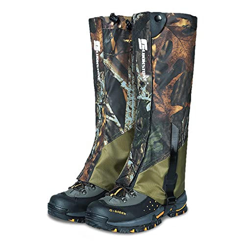 Aedcbaide Polainas para Hombre, Polainas de Nieve Impermeables de Oxford 900D con Correa de pie de TPU, Polainas ultraligeras con cubrepiernas de Serpiente, Accesorios para la Caza a pie (1)