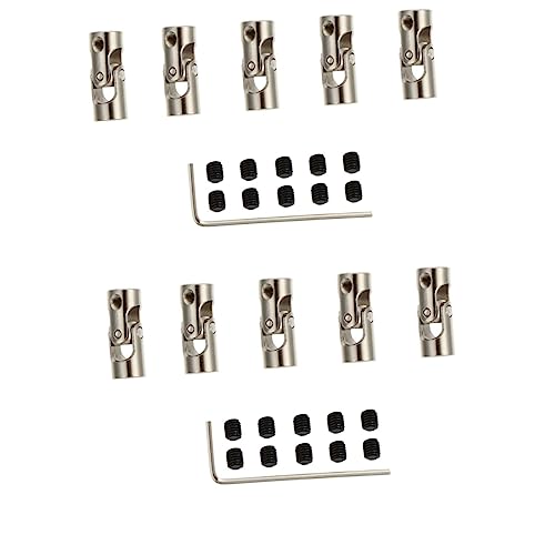 SOLUSTRE 2 Sets Coupling Shaft u Joint Coupler Universal Steering Shaft Joint Connector with Screws Metal Model Rc Accessories DIY Motor Shaft Motor Flexible Shaft Suite Model Car Iron