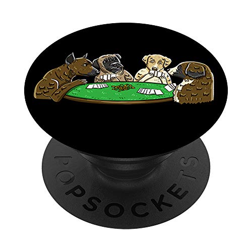 Poker Gambling Dogs Vintage Funny Hobby Poker Gambler Gift PopSockets Agarre y Soporte para...