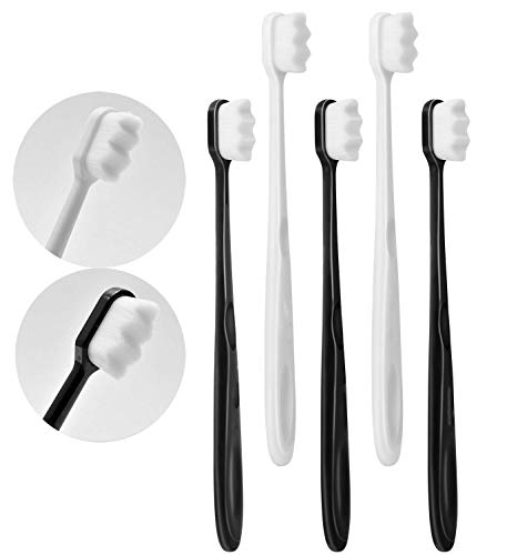Extra Soft Toothbrush - 6 Pcs , Ultra Soft-bristled Adult Toothbrush Micro-Nano 20000 Floss Bristle Good Cleaning Effect for Sensitive Teeth Oral Gum Recession