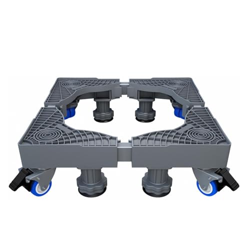 WXJHNYBS Soporte para Secadora 4 Ruedas para Mover Ruedas Lavadora Acero Inoxidable Lavadora Base Ajustable Secadora,4patas-4ruedas