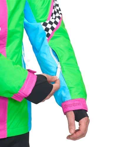 Image of Tipsy Elves Ski Jackets for Men - Fun Colorful Apres Ski Outerwear Hooded Waterproof Snow Jackets for Adults