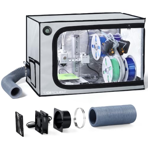 YOOPAI 3D Printer Enclosure for Bambu Lab A1 Mini Combo, Exhaust Fan & LED Light, Stainless Steel Frame Cover for Stable