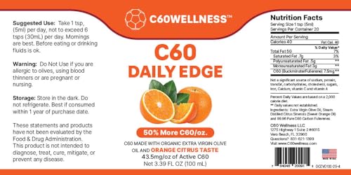 C60Wellness Aceite de Oliva Orgánico 100 ml miniatura 2