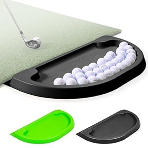 GoSports All-Weather Golf Ball Tray – 70 Ball Capacity – Compatible with All Hitting Mats – Black or Green
