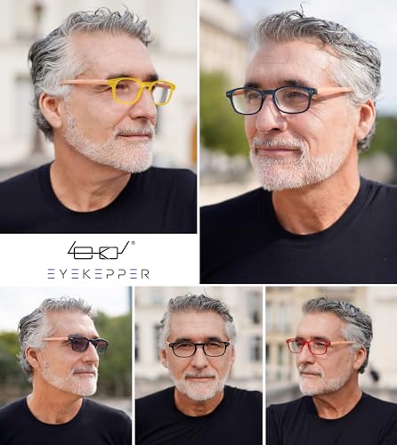 Image of Eyekepper Classic Reading Glasses for Men 5 Pack Spring Hinges Readers