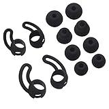 ALXCD Replacement Eartips & Wingtips for BeatsX, S/M/L & Double Flange 4 Pair Eartips & S/L 2 Pair Wingtips, Fit for Beats by Dr. Dre BeatsX Eaartips Wingtips [Black]