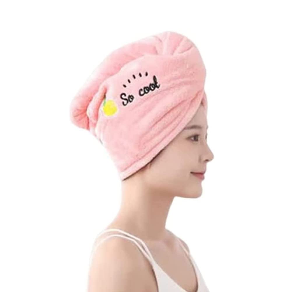 Meitianfacai Bonnet De Sèche-Cheveux En Polaire Corail Épaissi Et Très Absorbant Bonnet De Douche Ménager Pour Séchage Des Cheveux Serviette Super Douce à Séchage Rapide Avec Boutons (Orange