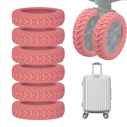 Silicone Suitcase Wheels - Luggage Wheels Silent Protection - Silent and Shock-Proof Protects Luggage Compartment and Wheels from Damage, Suitable for Offices Chairs