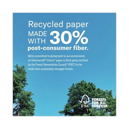 Image of Hammermill Colored Paper, 20 lb Canary Printer Paper, 8.5 x 11-10 Ream (5,000 Sheets) - Made in the USA, Pastel Paper, 103341C