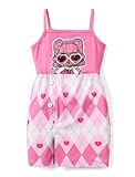 L.O.L. Surprise! Girls Dress A-Line Plaid Sleeveless Strap Casual Elegant Dresses Pink 5-6 Years