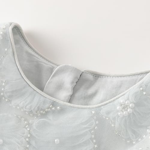 DAVE&BELLA Toddler Girls Tutu Dress, Tulle Ruffled Sleeveless Princess Dresses Summer Flower Sundress Wedding Birthday Party4