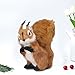 Hoopoocolor Simulati Squirrel, 6.3 Inch Model Statue Realistic Simulati Squirrel, Plush Material Suitable for Home Furnishing Garden Ornament Gifts for Kids