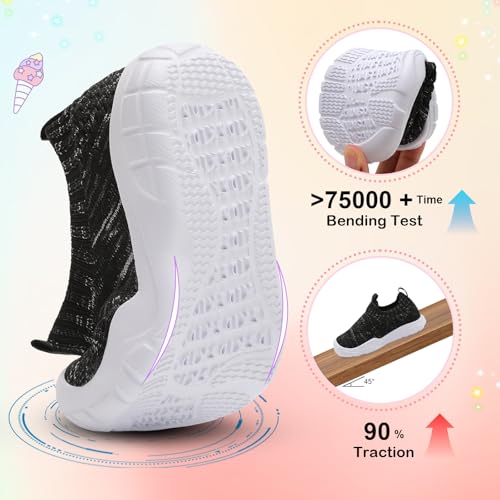 L-RUN Toddler Shoes Barefoot Kids Sneakers Wide Toe Box Boys Girls Tennis Shoes Lightweight Baby Walking Shoes Slip on Shoes3