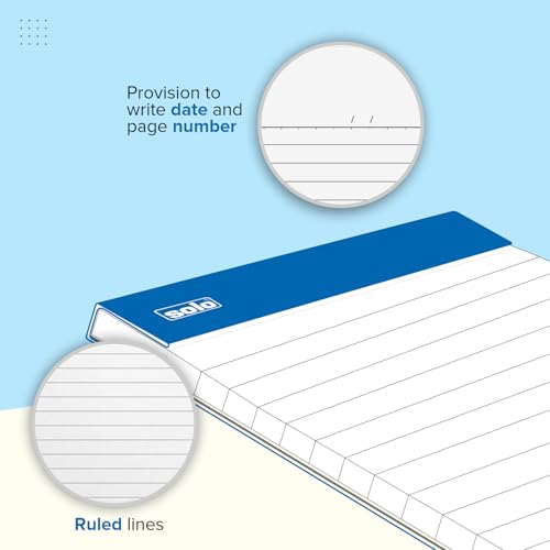 Image of SOLO Memo Pad, A5 Notepad, Flip & Fold Paper Cover, 160 Pages, Micro Perforation - Pack of 5