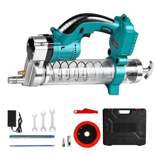 Bekasa Cordless Grease Gun Compatible with Makita 18V Battery, 12000 PSI High Pressure Grease Gun, Battery Caulking Gun with LED Light for Excavator/Truck/Farm/Construction (Without Battery)