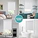 Joydeco 100% Blackout Roller Shades Cordless Blinds for Windows, Free-Stop Shades, UV Protection, Natural Woven Blinds for Home and Office, Light-Proof Aluminum Cover (34.5