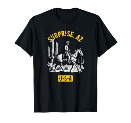Surprise AZ USA Cowboy Horse Distressed Style Design T-Shirt