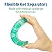 ViveSole Toe Separators for Men & Women Medium (2 Pairs) - Silicone Gel Spreaders - Therapeutic Spa Stretchers for Plantar Fasciitis, Bunions, Overlapping Hammer Toe Spacers - Metatarsal Yoga Cushion