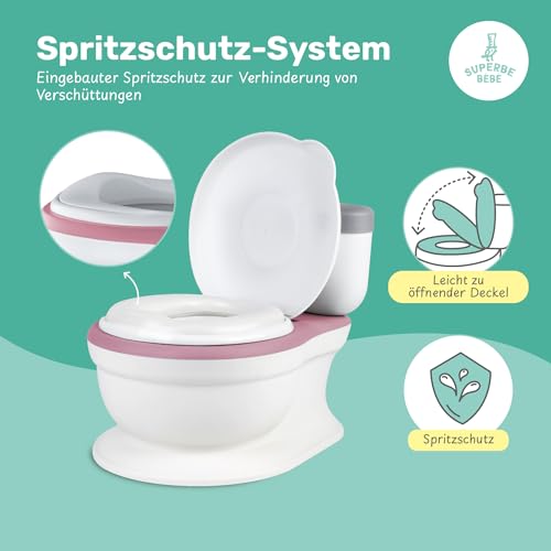 Baby Töpfchen - Toilettensitz Kinder - Kinder Töpfchen Mit Musik & Spülgeräusch Für Töpfchentraining - Baby & Kindertoilette - Leicht Zu Entleeren Mit Herausnehmbarem Topf - Potty Training Toilet