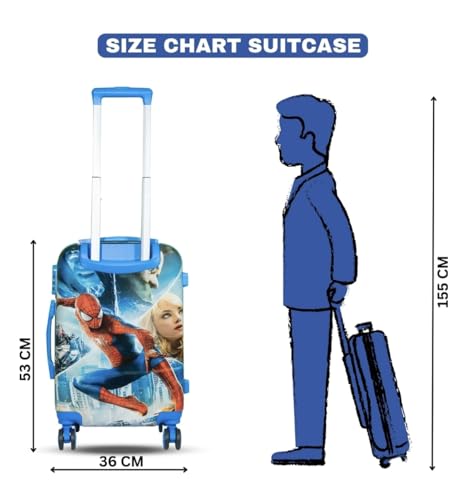 Image of ADSON Abs Kids Trolley 360 Rotating Luggage 360 Degree Wheels Spiderman Non-Breakable 20 Inch Kids Hardsided Suitcase with 4 Wheels, 360 Degree Wheel Travel Trolley Bag (Design 14)