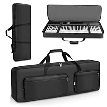 🎹Ideal Fit---Designed for 88-key keyboards, this durable keyboard case measures 138x18x38-cm, ensuring a snug and protective fit. With 10mm of padding, it provides excellent defense against scratches and impacts. ✔️Superior Protection---Crafted from ...