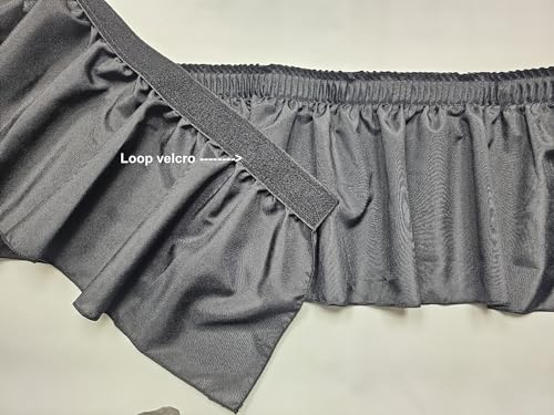 Generic Stage Skirt, Black Stage Skirting Shirred Pleat, Any Length and Height (24ft Lenght x 24"" Height)3