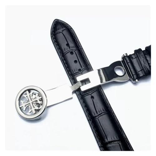 Bracelet montre cuir bleu 21mm pour complications horlogères