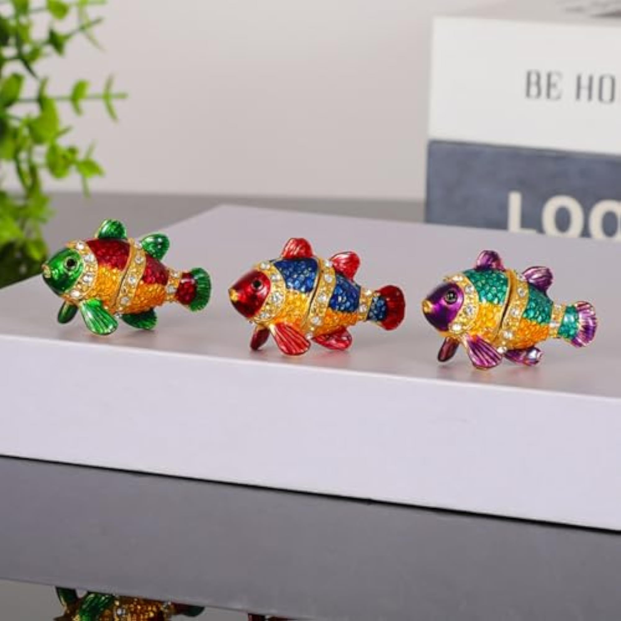 Miniature Enamelled Fish Jewelry Box