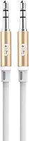 ELG, ECAUX1, Cabo Estéreo Auxiliar de Áudio, Conector P2 X P2, Entrada de 3.5mm, Alta Definição Sonora e Conexão Estável, Cabo Emborrachado Flexível, Branco