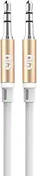 ELG, ECAUX1, Cabo Estéreo Auxiliar de Áudio, Conector P2 X P2, Entrada de 3.5mm, Alta Definição Sonora e Conexão Estável, Cabo Emborrachado Flexível, Branco