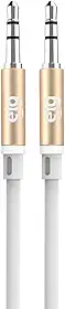 ELG, ECAUX1, Cabo Estéreo Auxiliar de Áudio, Conector P2 X P2, Entrada de 3.5mm, Alta Definição Sonora e Conexão Estável, Cabo Emborrachado Flexível, Branco