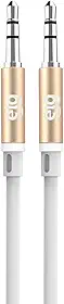 ELG, ECAUX1, Cabo Estéreo Auxiliar de Áudio, Conector P2 X P2, Entrada de 3.5mm, Alta Definição Sonora e Conexão Estável, Cabo Emborrachado Flexível, Branco