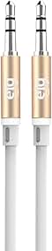 ELG, ECAUX1, Cabo Estéreo Auxiliar de Áudio, Conector P2 X P2, Entrada de 3.5mm, Alta Definição Sonora e Conexão Estável, Cabo Emborrachado Flexível, Branco